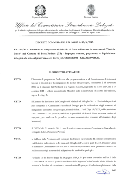 DECRETO COMMISSARIALE N. 566/15 del 13