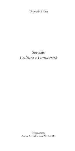 Programma 2012-2013 - Cultura e Università