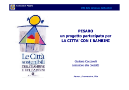 La citt&agrave; con i bambini - Ombudsman delle Marche