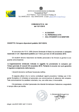 149_sciopero dipendenti pubblici 20 novembre 2015