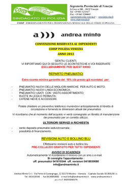 Convenzione con Andrea Minto - pneumatici