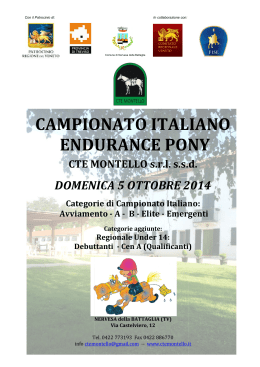 campionati italiani endurance pony 2014