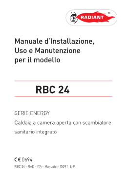 Manuale installazione, uso e manutenzione RBC 24