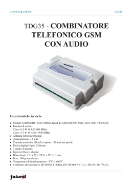 TDG35 - COMBINATORE TELEFONICO GSM CON AUDIO
