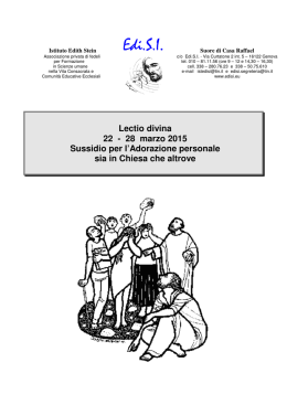 Lectio.B.22-28 marzo 2015