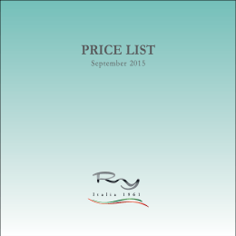 Price List 2015-2016