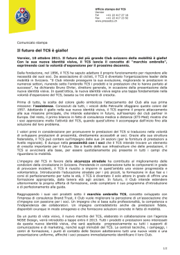 Il futuro del TCS &egrave; giallo!