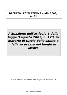 D.L. 81 del 2008