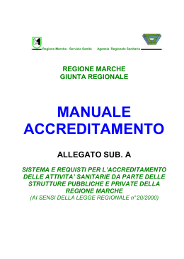 manuale accreditamento - Comitato Regionale Marche