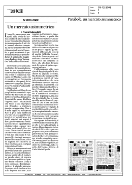 Un mercato asimmetrico