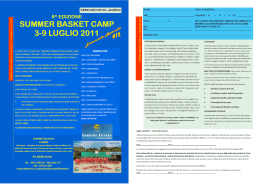 summer basket camp 3-9 luglio 2011