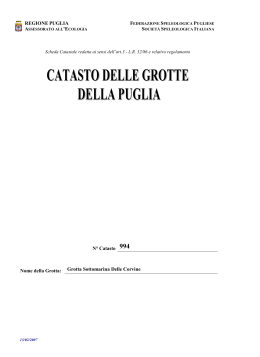 PDF Scheda Cavità 2006 - catasto puglia - FSP