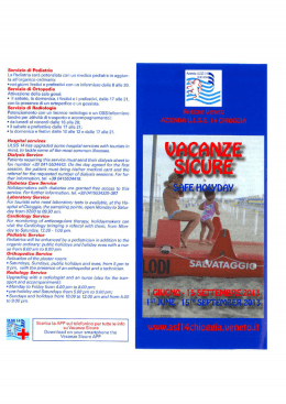 Brochure vacanze sicure U.L.S.S. 14 Chioggia