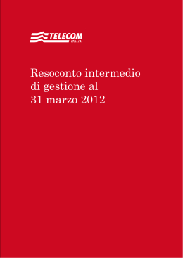 Resoconto intermedio di gestione al 31 marzo 2012