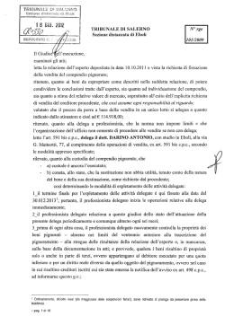 Ordinanza di delega - Aste Giudiziarie Salerno