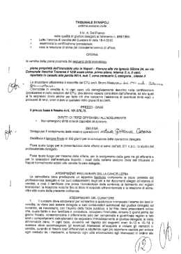 il dr. A. Del Franco nella qualita di giudice delegato al fallimento n