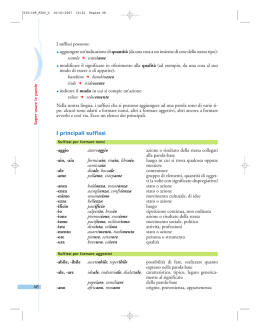 I principali suffissi