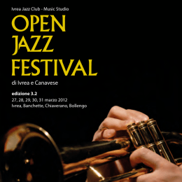 Scarica il programma completo dell`Open Jazz Festival