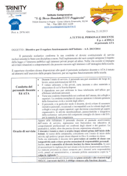 Direttive docenti - 1&deg; Circolo San Giovanni Bosco
