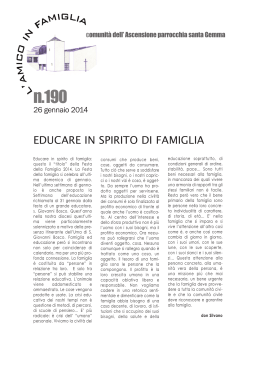 26 gennaio 2014 N° 190 - Comunità Pastorale Ascensione – Monza