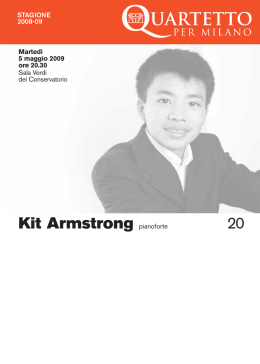 Kit Armstrong pianoforte 20 - Società del Quartetto di Milano