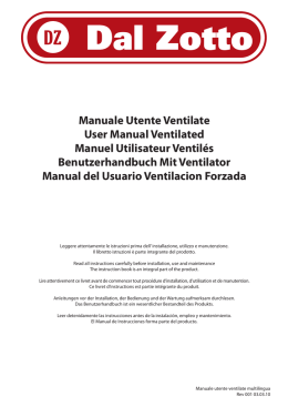 Manuale Utente Ventilate User Manual Ventilated