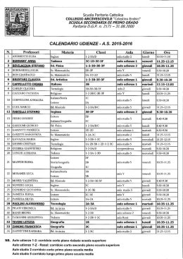 calendario udienze -` as 2015-2016