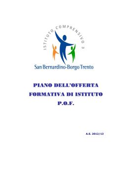 POF a.s.2012-13 - IC 03 "San Bernardino – Borgo Trento"