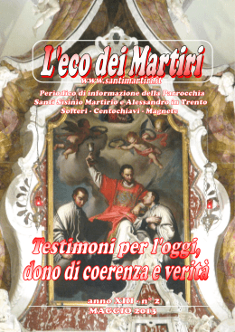 Maggio 2013 - Parrocchia Santi Martiri Anauniesi in Trento Solteri