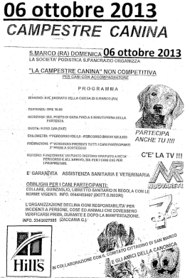 locandina campestre canina 2013