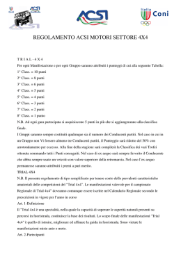 regolamento acsi motori settore 4x4