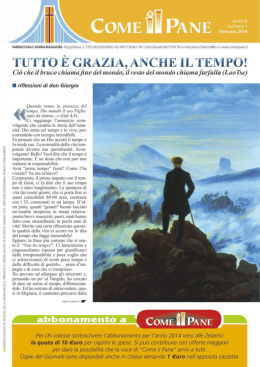 Gennaio 2014 - Come il pane