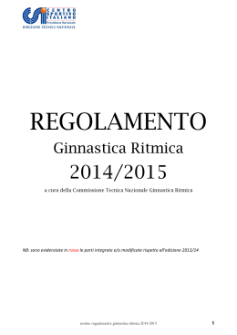 Regolamento Ginnastica Ritmica 2014-2015