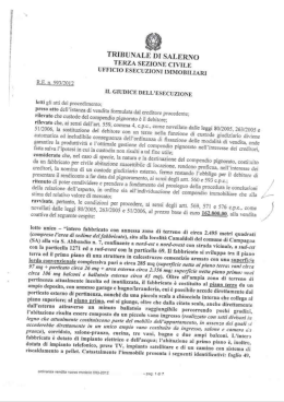 Ordinanza di vendita - Aste Legali Giudiziarie