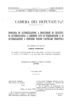 CA ERA DEI DEPUTATI R`îîà - Legislature precedenti