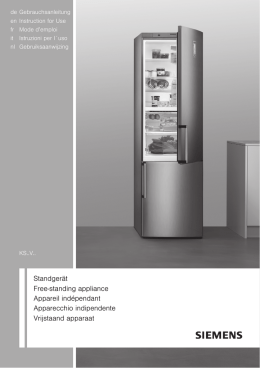 Standgerät Free-standing appliance Appareil