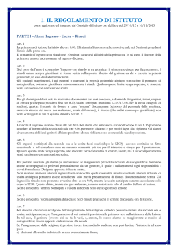 Regolamento di Istituto 2015_16