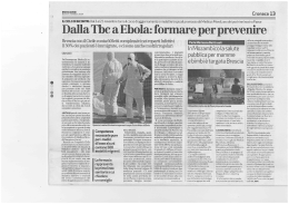 Dalla The a Ebola: formare per prevenire