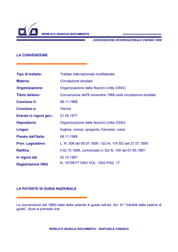 LA CONVENZIONE Tipo di trattato
