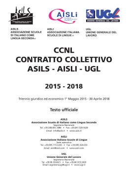 CCNL CONTRATTO COLLETTIVO ASILS - AISLI
