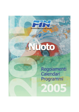 PDF (FEDERNUOTO) - Federazione Italiana Nuoto