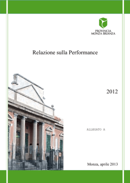 Relazione sulla Performance