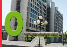 Ottavo rapporto sulla legislazione della Regione Emilia