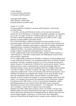 Luisito Bianchi. La messa dell`uomo disarmato. Un