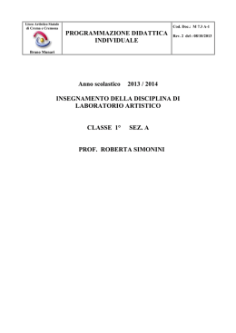 schede moduli didattici - Liceo Artistico Statale &laquo;Bruno Munari