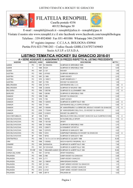 LISTINO TEMATICA HOCKEY SU GHIACCIO 2016-01