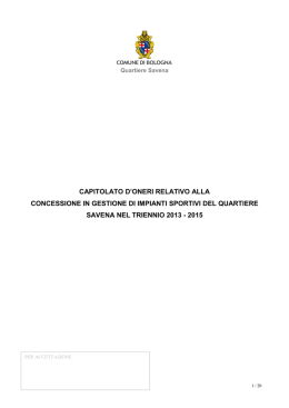 Capitolato - Comune di Bologna