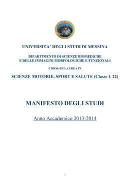Manifesto degli studi SMSS 2013.14