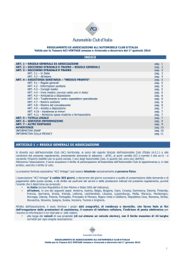 indice articolo 1 > regole generali di associazione