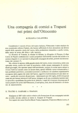 Una compagnia di comici a Trapani nei primi dell